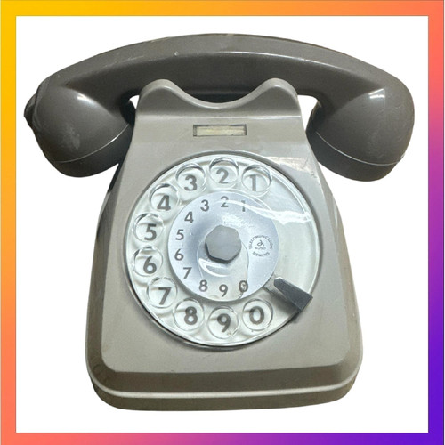 Telefono fisso vintage disco - vintage,
