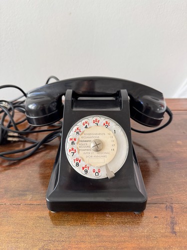 Telefono vintage rotella con - telefono, a