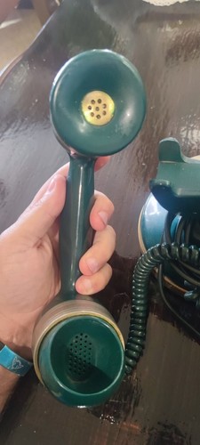 Telefono verde vintage con - vintage,
