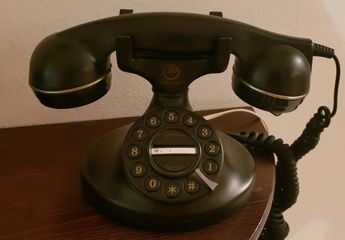Telefono fisso vintage nero - telefono,